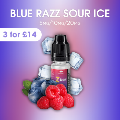 Blueberry Razz Sour Ice - 10ml eCloud Z Bar Nic Salt