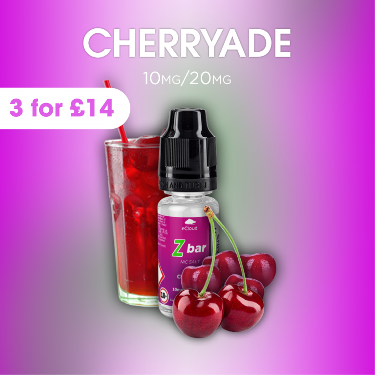 Cherryade - 10ml eCloud Z Bar Nic Salt