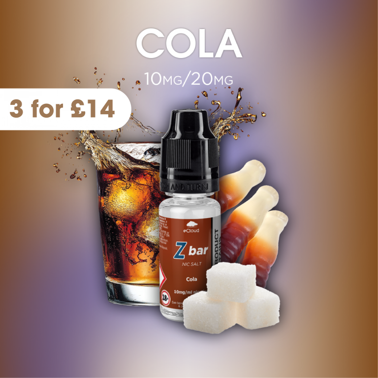 Cola - 10ml eCloud Z Bar Nic Salt