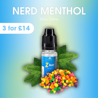 Nerd Menthol - 10ml eCloud Z Bar Nic Salt