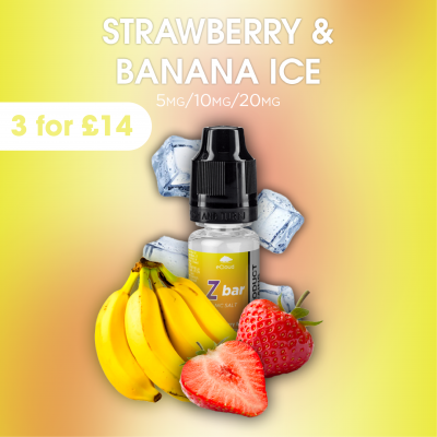 Strawberry & Banana Ice - 10ml eCloud Z Bar Nic Salt